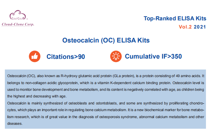 Top-Ranked ELISA Kits (Osteocalcin OC). Vol.2 (2019)