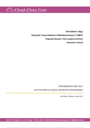 Eukaryotic-Tissue-Inhibitors-Of-Metalloproteinase-2-(TIMP2)-EPA128Hu61.pdf