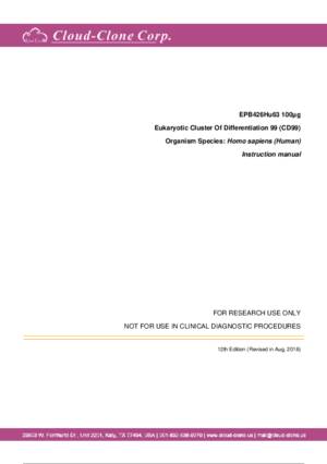 Eukaryotic-Cluster-Of-Differentiation-99-(CD99)-EPB426Hu63.pdf