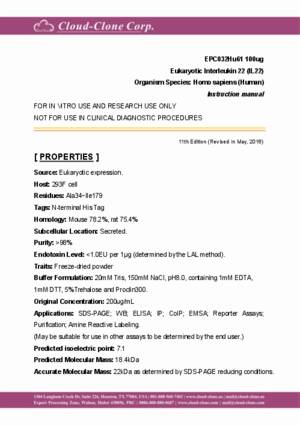 Eukaryotic-Interleukin-22-(IL22)-EPC032Hu61.pdf