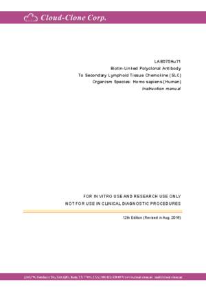 Biotin-Linked-Polyclonal-Antibody-to-Secondary-Lymphoid-Tissue-Chemokine-(SLC)-LAB575Hu71.pdf