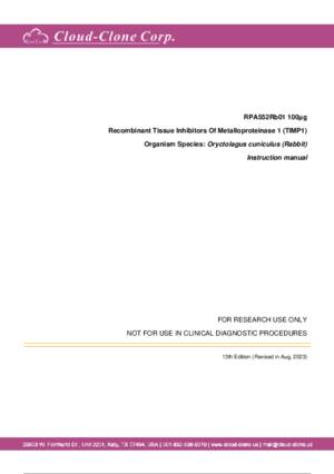 Recombinant-Tissue-Inhibitors-Of-Metalloproteinase-1-(TIMP1)-RPA552Rb01.pdf