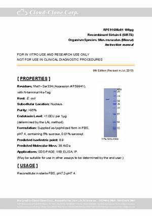 Recombinant-Sirtuin-6-(SIRT6)-RPE916Mu01.pdf