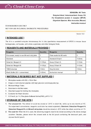 ELISA-Kit-for-Endothelial-protein-C-receptor-(EPCR)-SEA022Mu.pdf