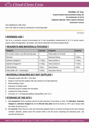ELISA-Kit-for-Interleukin-13-(IL13)-SEA060Hu.pdf