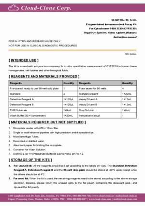 ELISA-Kit-for-Cytochrome-P450-2C19-(CYP2C19)-SEA511Hu.pdf