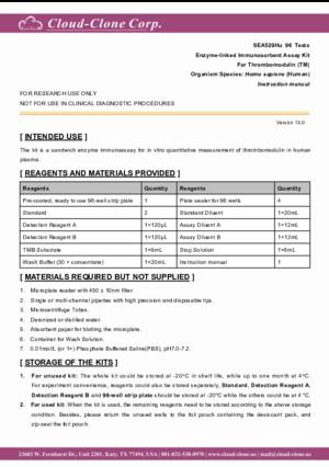 ELISA-Kit-for-Thrombomodulin-(TM)-SEA529Hu.pdf