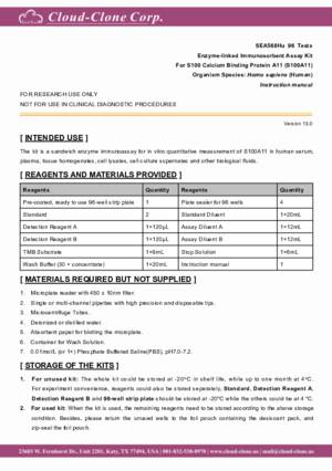 ELISA-Kit-for-S100-Calcium-Binding-Protein-A11-(S100A11)-SEA568Hu.pdf