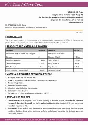 ELISA-Kit-for-Receptor-For-Advanced-Glycation-Endproducts-(RAGE)-SEA645Hu.pdf