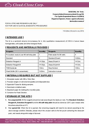 ELISA-Kit-for-Cyclin-Dependent-Kinase-4-(CDK4)-E91233Hu.pdf