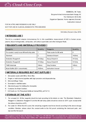 ELISA-Kit-for-Interleukin-32-(IL32)-SEB802Hu.pdf