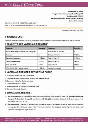 ELISA-Kit-for-Protein-S-(PROS)-E91971Hu.pdf
