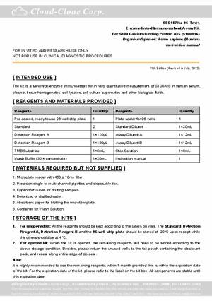 ELISA-Kit-for-S100-Calcium-Binding-Protein-A16--S100A16--SED157Hu.pdf