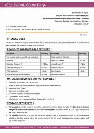 ELISA-Kit-for-Dimethylarginine-Dimethylaminohydrolase-1-(DDAH1)-SED982Hu.pdf