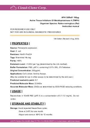 Active-Tissue-Inhibitors-Of-Metalloproteinase-4-(TIMP4)-APA130Ra01.pdf