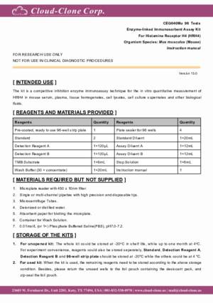 ELISA-Kit-for-Histamine-Receptor-H4-(HRH4)-CEG040Mu.pdf