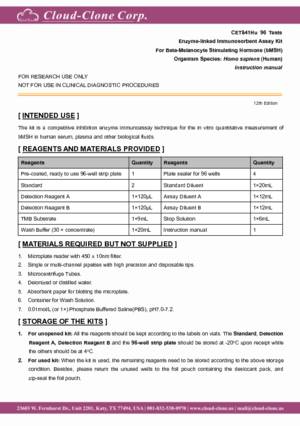 ELISA-Kit-for-Beta-Melanocyte-Stimulating-Hormone-(bMSH)-CET841Hu.pdf