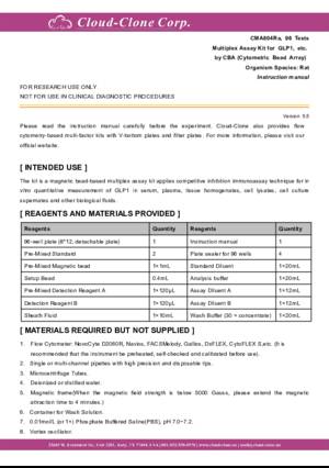 Multiplex-Assay-Kit-for-Glucagon-Like-Peptide-1-(GLP1)--etc--by-CBA-(Cytometric-Bead-Array)-CMA804Ra.pdf