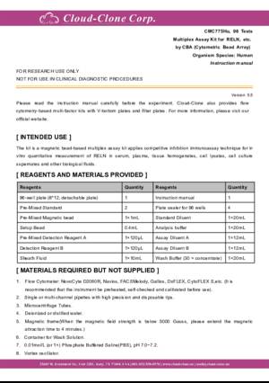 Multiplex-Assay-Kit-for-Reelin-(RELN)--etc--by-CBA-(Cytometric-Bead-Array)-CMC775Hu.pdf