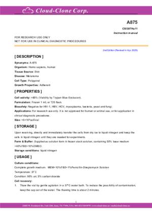Human-A875-Melanoma-Cells-(A875)-CSI307Hu11.pdf