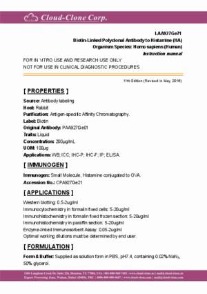 Biotin-Linked-Monoclonal-Antibody-to-Histamine-(HA)-LAA927Ge71.pdf