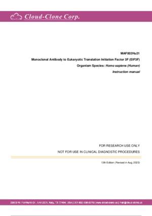 Monoclonal-Antibody-to-Eukaryotic-Translation-Initiation-Factor-3F-(EIF3F)-MAF002Hu21.pdf