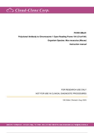 Polyclonal-Antibody-to-Chromosome-1-Open-Reading-Frame-194-(C1orf194)-PAW612Mu01.pdf