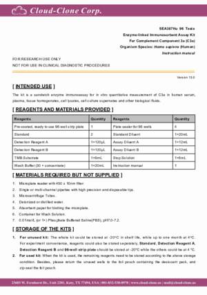 ELISA-Kit-for-Complement-Component-3a-(C3a)-SEA387Hu.pdf