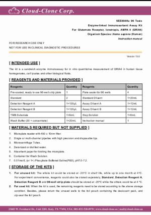 ELISA-Kit-for-Glutamate-Receptor--Ionotropic--AMPA-4-(GRIA4)-SEE804Hu.pdf