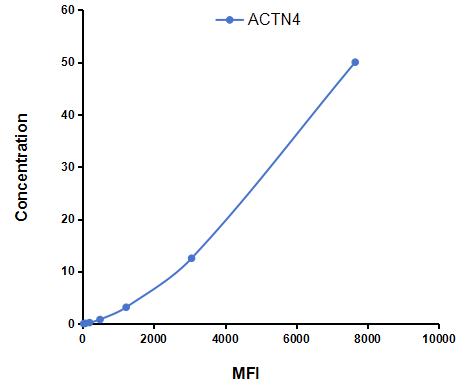 Multiplex Assay Kit for Actinin Alpha 4 (ACTN4) ,etc. by CBA (Cytometric Bead Array)